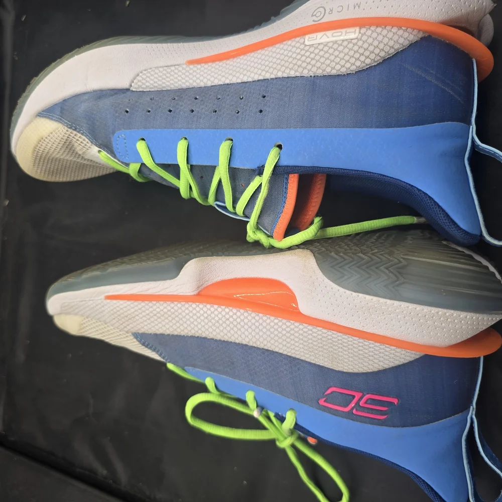 Under Armour Blue‎ and Orange Athletic Shoes Performance Design